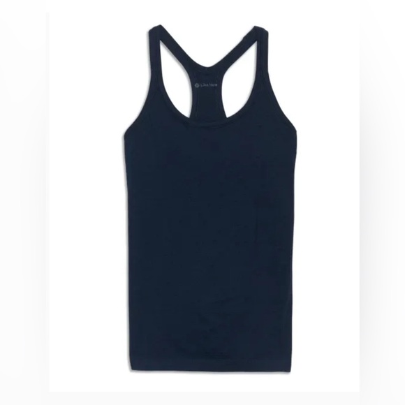 Lululemon Ebb to Street tank top with built in shelf.  Charcoal Ribbed Tank Top - Picture 1 of 3